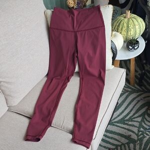 Lululemon Athletica Maroon Leggings